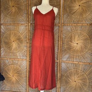 Anthropologie Lacausa Rust Alma Sleeveless Maxi Dress